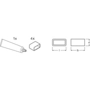 Ledvance Conectores Tiras LED RGBW -13/SE/P SIL-SEAL Pack 4 — Vetonek (2)