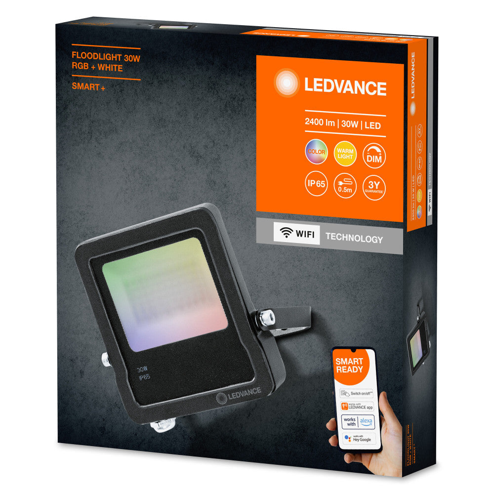 Foco Proyector LED Ledvance "Smart" 30W 2400Lm 3000K 100º IP65 Regulable - Blanco Cálido — Vetonek (2)