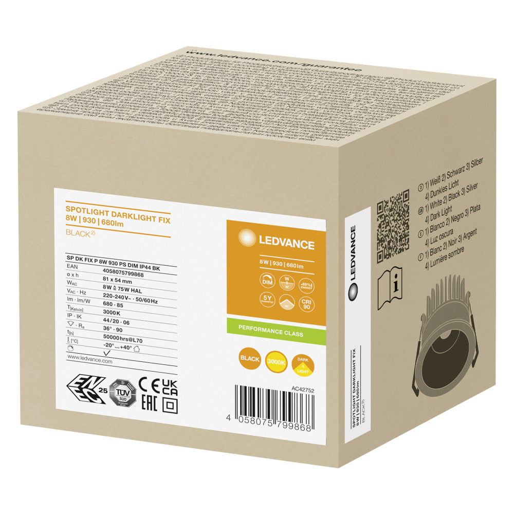 Foco Spot LED LEDVANCE 8W 680Lm 3000K 36º IP44 Regulable — Vetonek (2)