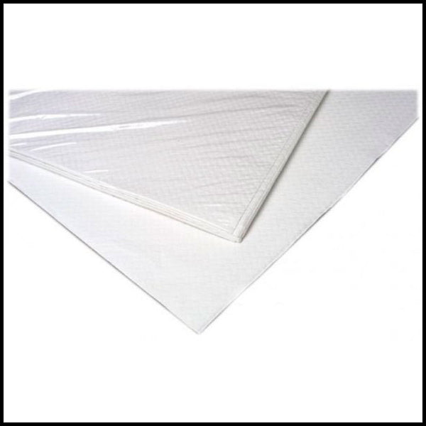 Nappe jetable en papier blanc 120x120 cm - Boîte de 300 unités Vetonek