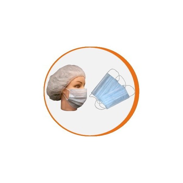 Mascarilla desechable quirúrgica azul - Pack 50 unidades Vetonek