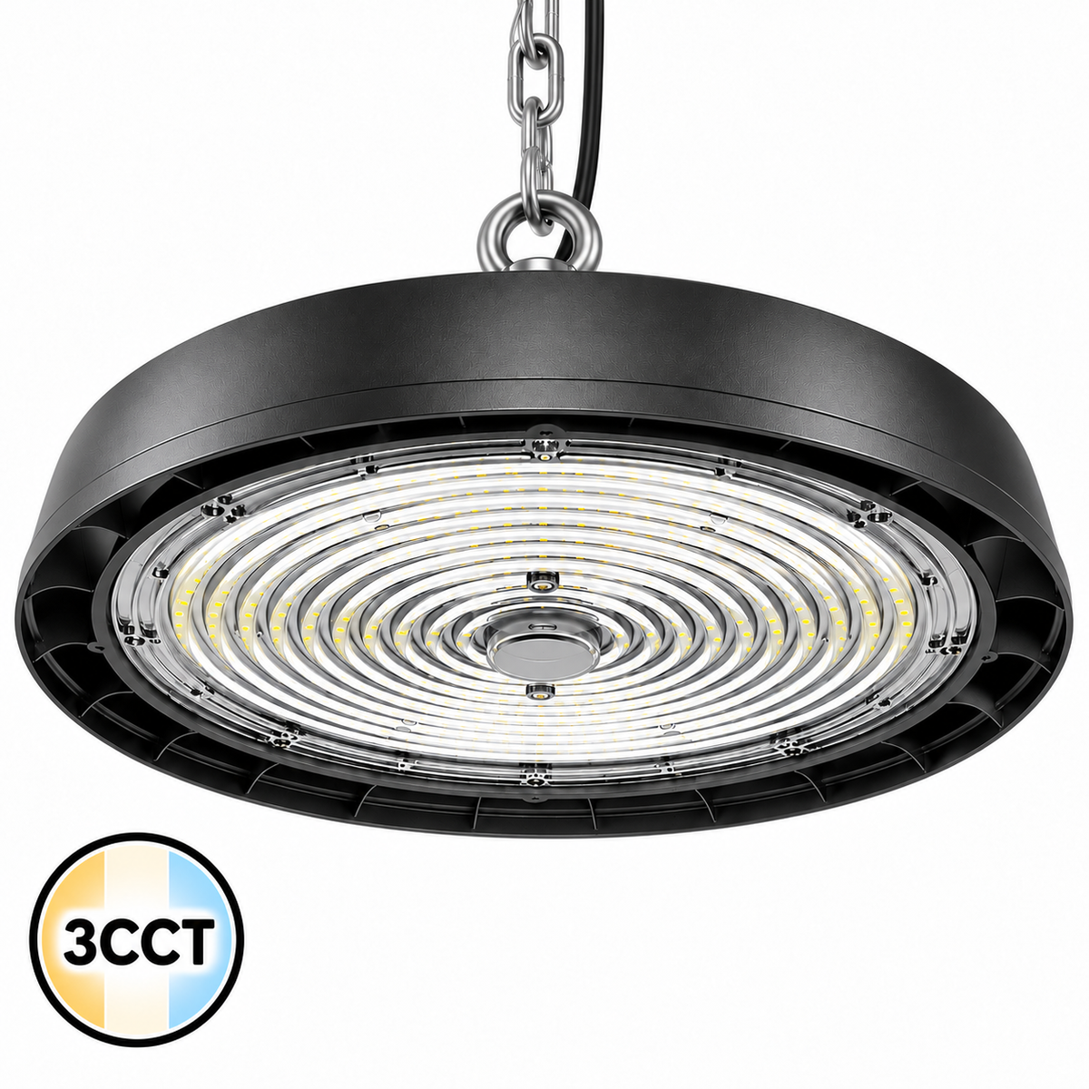 Campana LED Potencia Ajustable 100/150/200W 180Lm/W IP65 3CCT 4000/5000/6000ºK Driver Lifud 1-10V — Vetonek