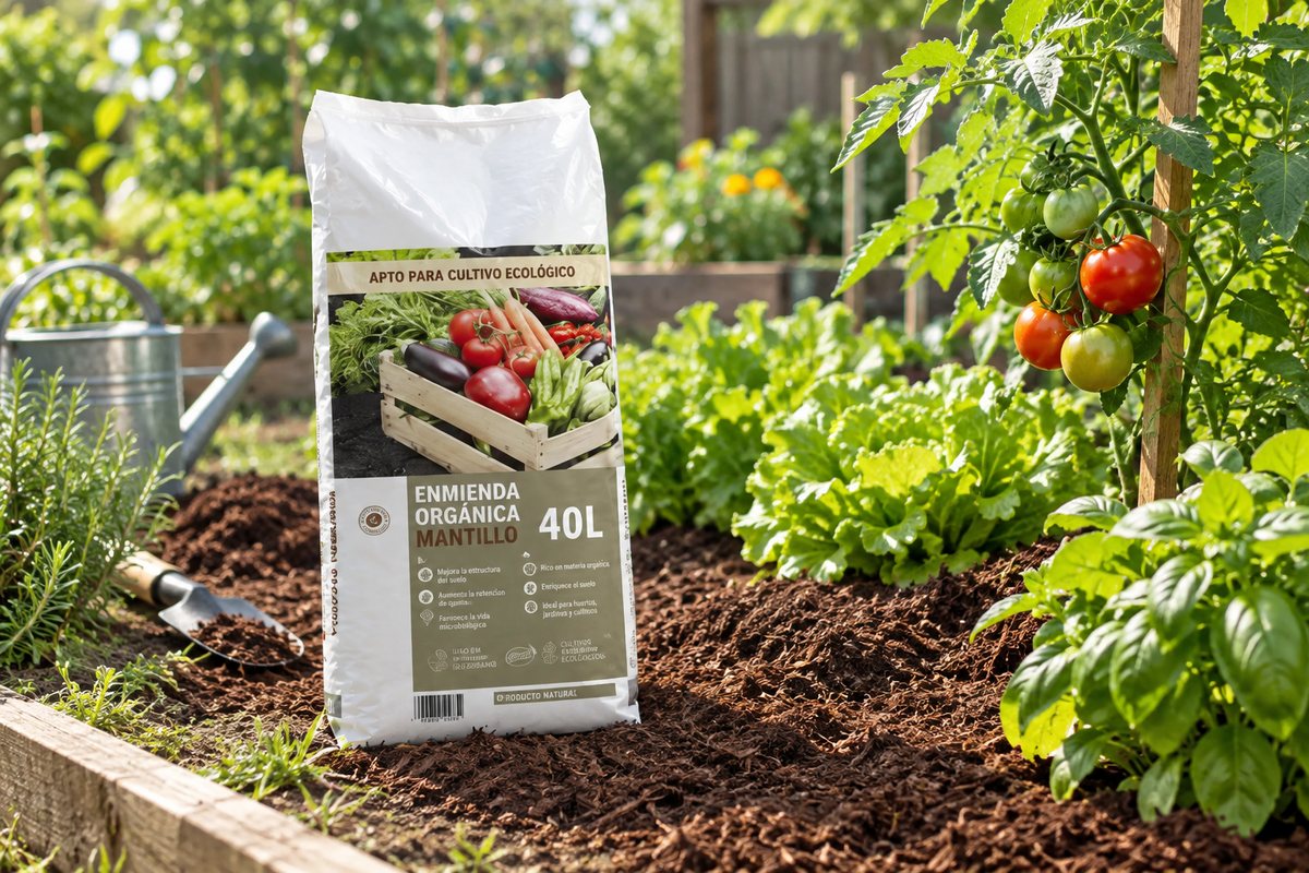 Enmienda orgánica / mantillo 40 L · apto cultivo ecológico