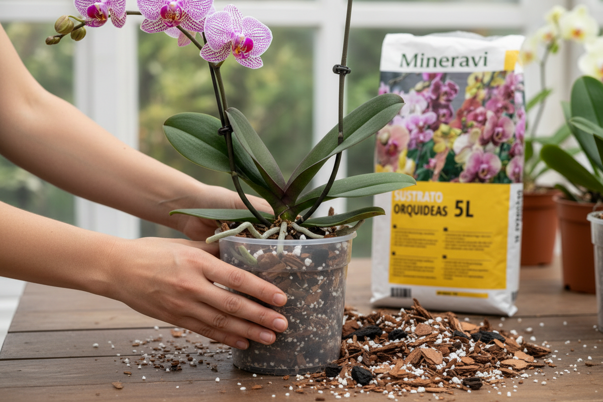 Sustrato para orquídeas 5 L · corteza de pino seleccionada
