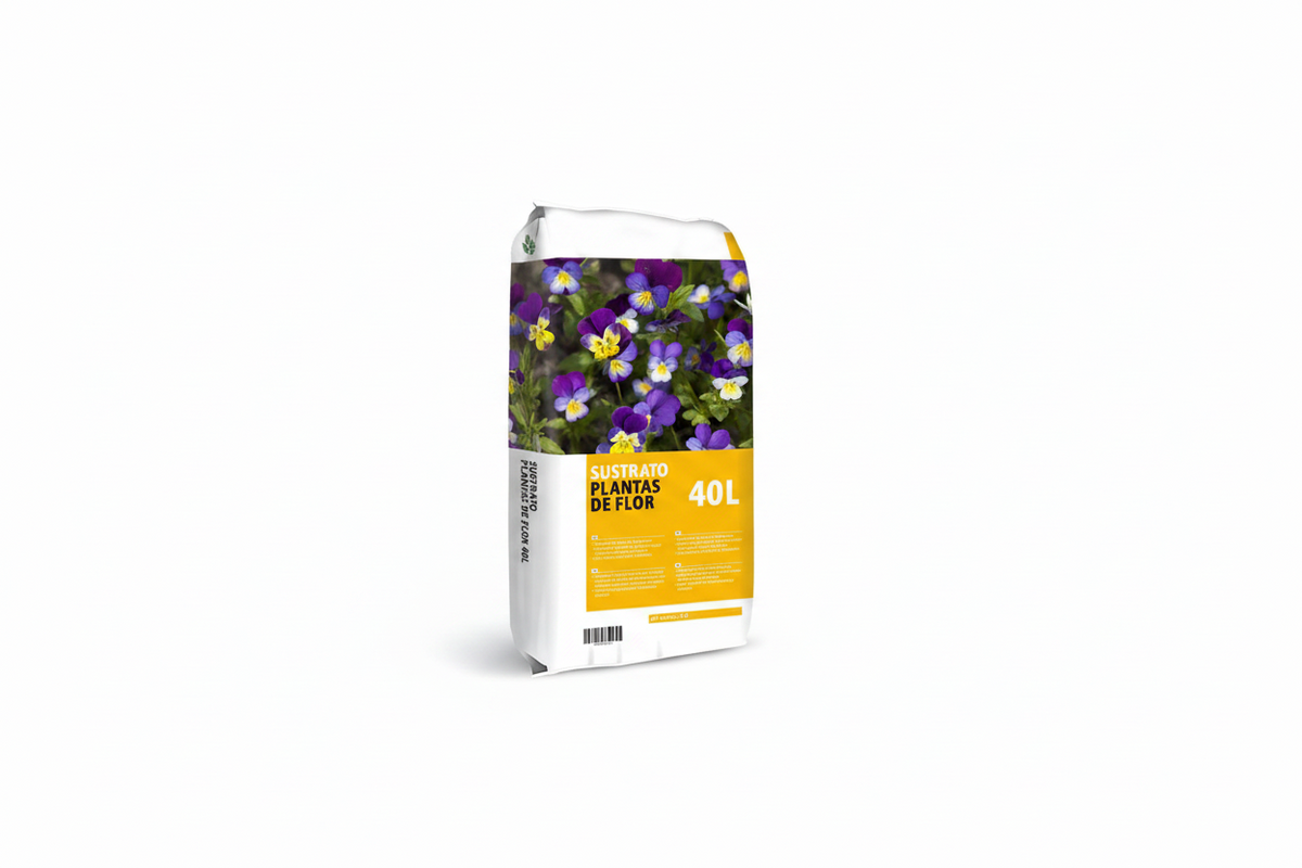 Saco de sustrato para plantas de flor Mineravi de 40 litros