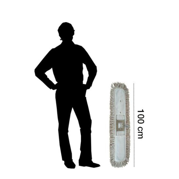 Mopa plana industrial de algodón 100 cm con bastidor Vetonek