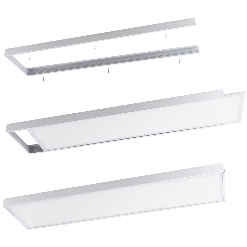 Marco Instalación Superficie Panel LED 120x30cm — Vetonek