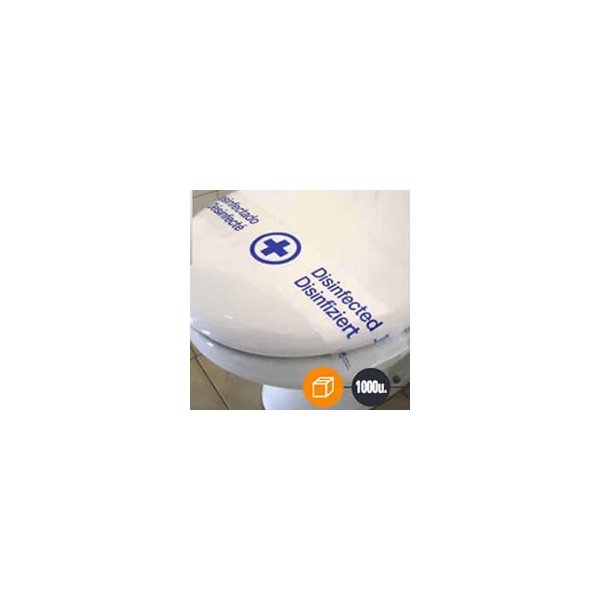 Pack de 1000 precintos WC tipo banda circular - Señalización de limpieza Vetonek