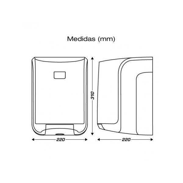 Pack distributeur d'essuie-mains en rouleau et papier mèche bleu - 6 rouleaux Vetonek