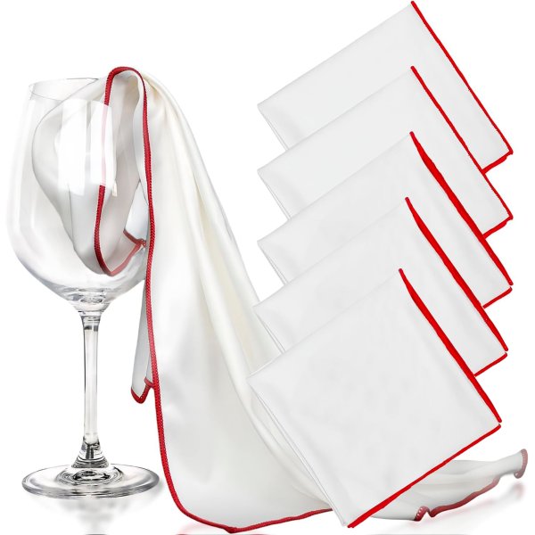 Chiffons de polissage et de lustrage pour verrerie et vaisselle - 5 pièces Vetonek