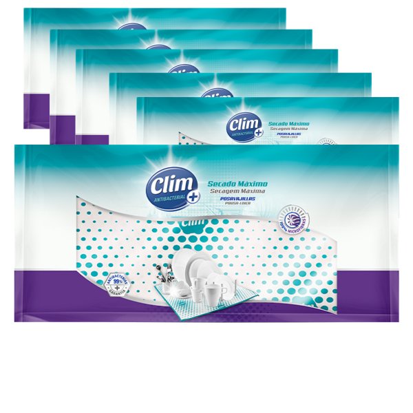 Paño posavajillas súper absorbente Clim Antibacterial (7 uds) Vetonek