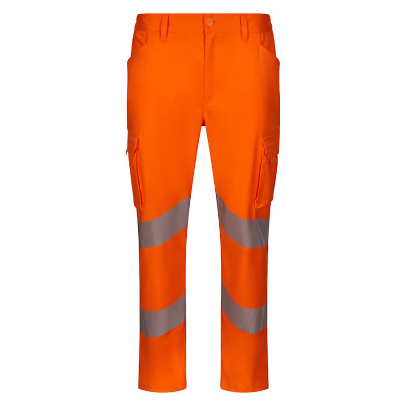 Pantalón stretch de alta visibilidad clase 2 con cinta segmentada Velilla 303009S - Vetonek