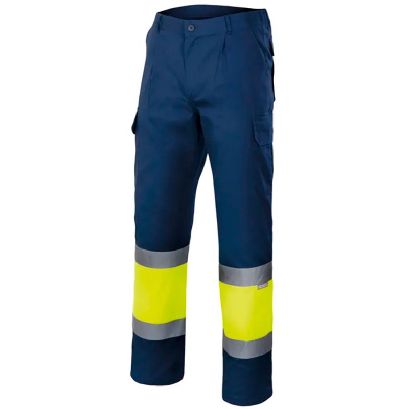 Pantalón bicolor forrado de alta visibilidad Velilla 156, combinación de color - Vetonek