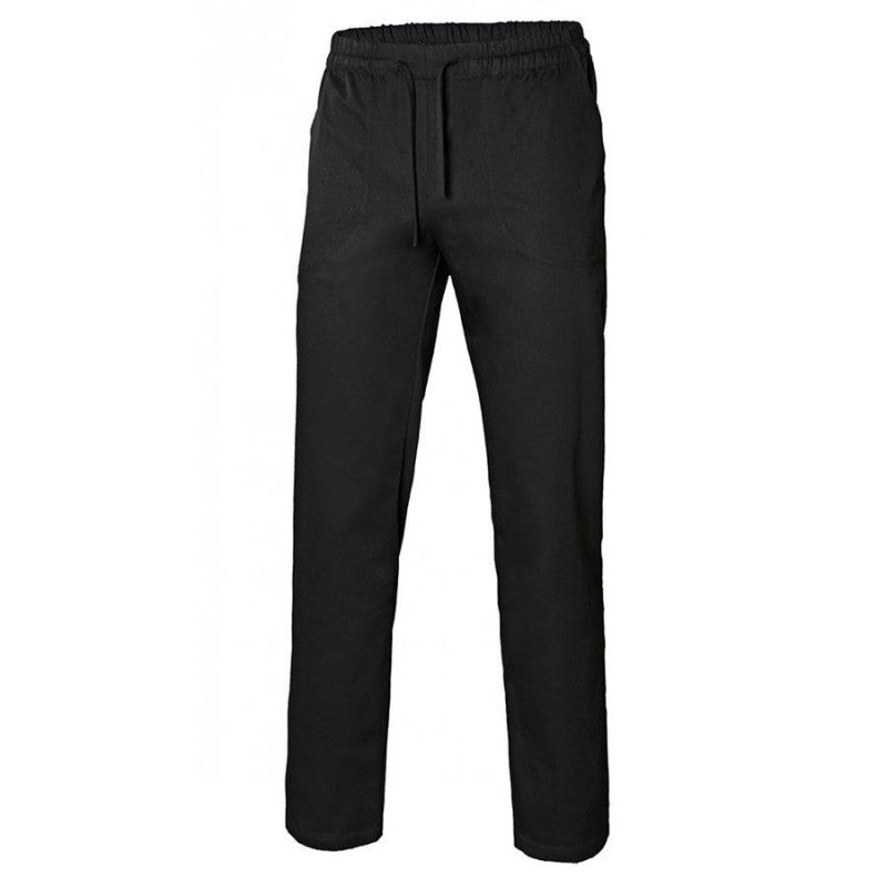 Pantalón de cocina de popelín con cintas negro Velilla 403006 - Vetonek