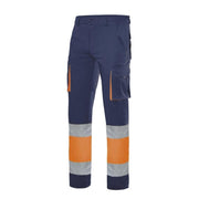 Pantalón stretch bicolor de alta visibilidad Velilla 303002S, combinación de color - Vetonek