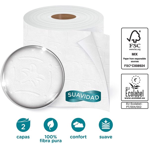 Papel higiénico Compact Plus Amoos 2 capas - Fardo 42 rollos Vetonek