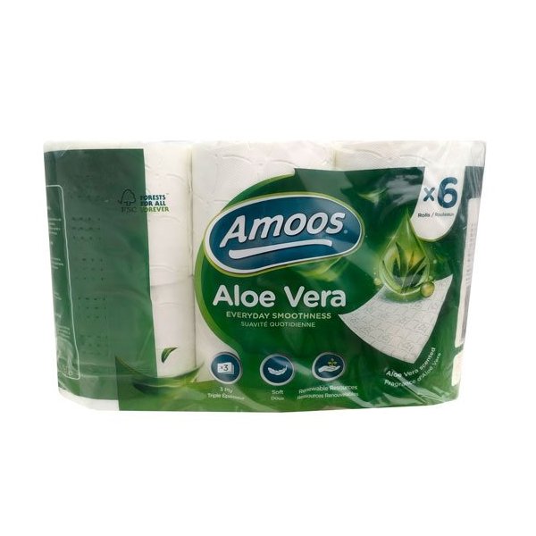 Papel higiénico extra suave XL ecoDecor Amoos con Aloe Vera - Pack 42 rollos Vetonek