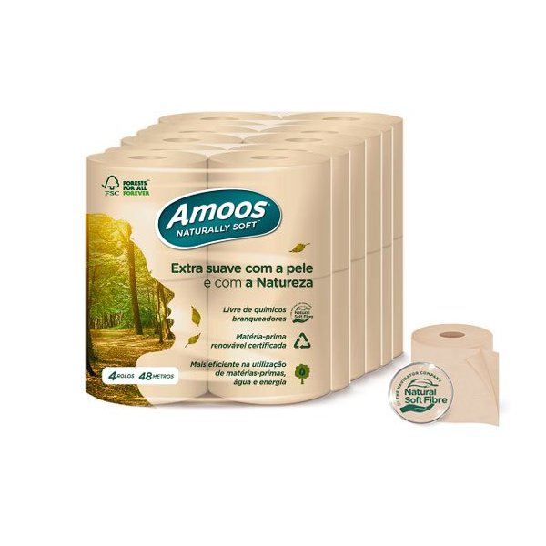 Papel higiénico ecológico Naturally Soft - 60 rollos Vetonek