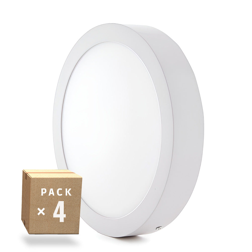 Pack 4 Plafones LED 20W 2000Lm 4200ºK Superficie — Vetonek