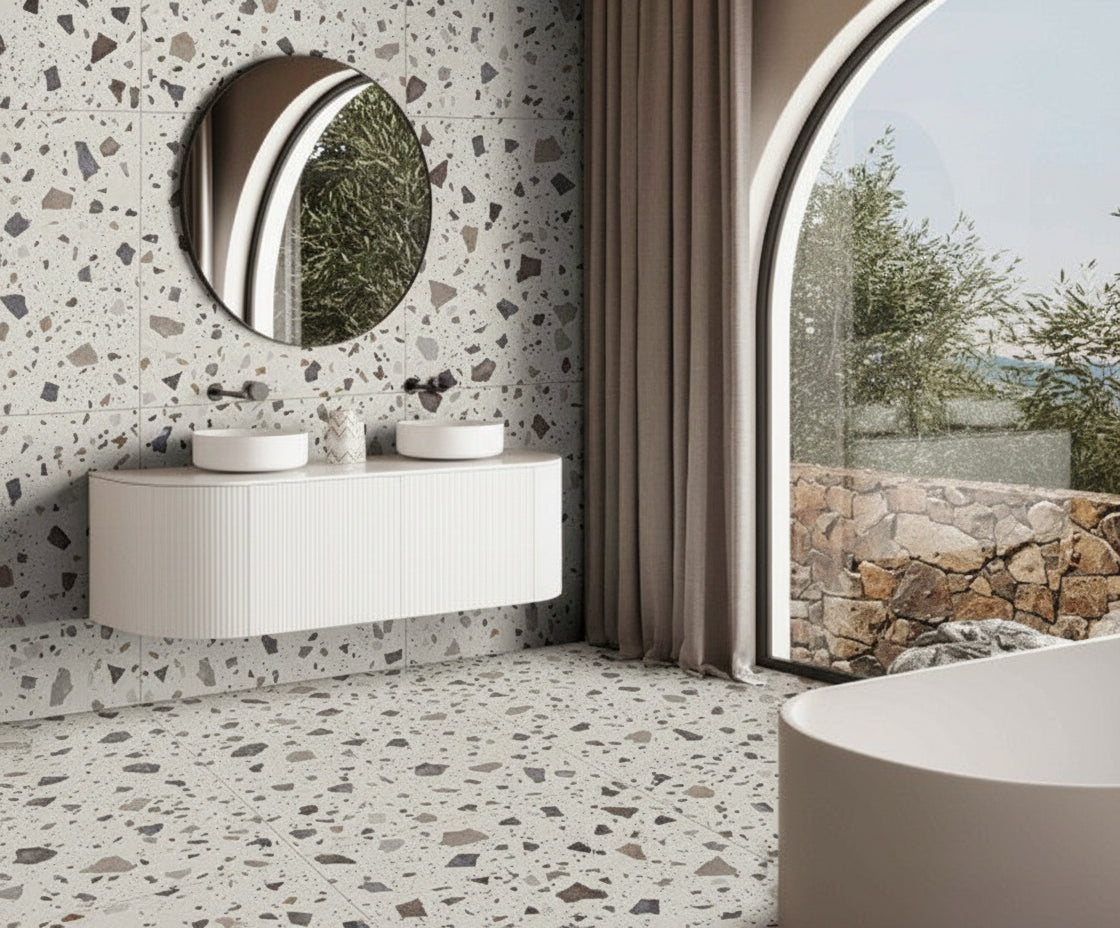 Baldosas de terraza y exterior para porche: madera, porcelánico, click y césped - Vetonek