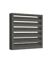 Persiana de ventilación de hormigón de lamas fijas en color negro - Vetonek