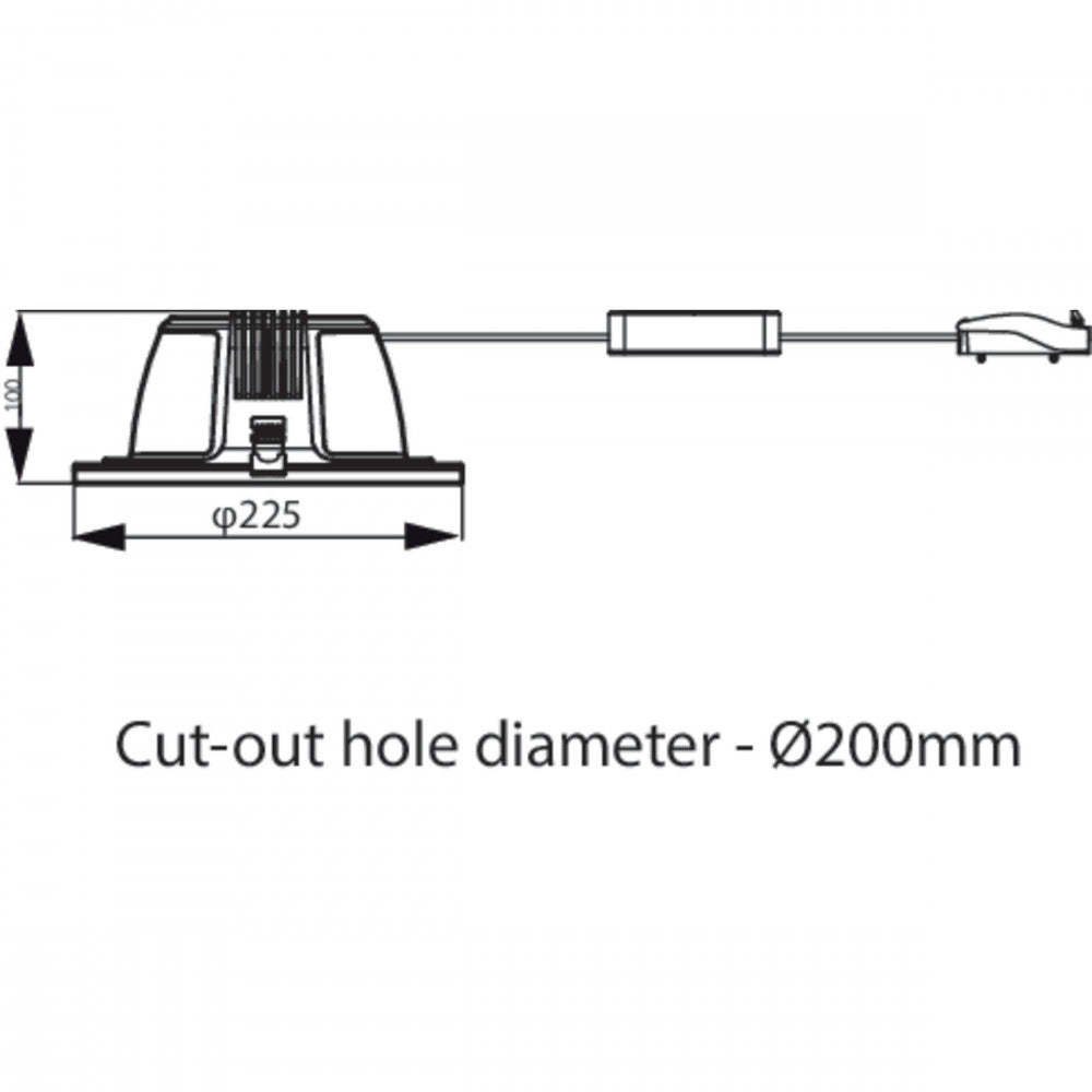 Downlight LED "Philips" 24W 2400Lm 3000ºK IP54 — Vetonek (3)