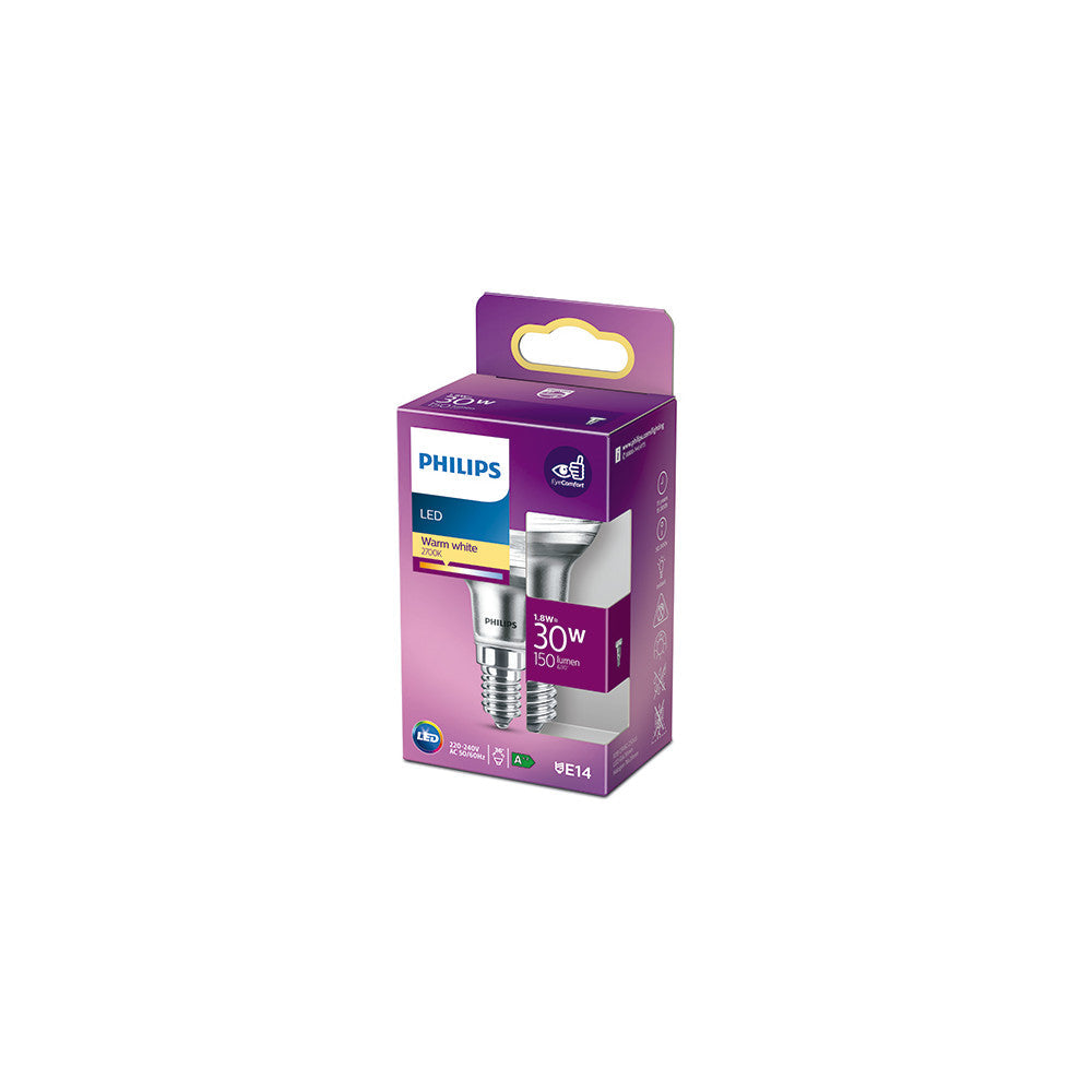 Bombilla LED Philips E14 R39 1.8W 190Lm 2700K — Vetonek
