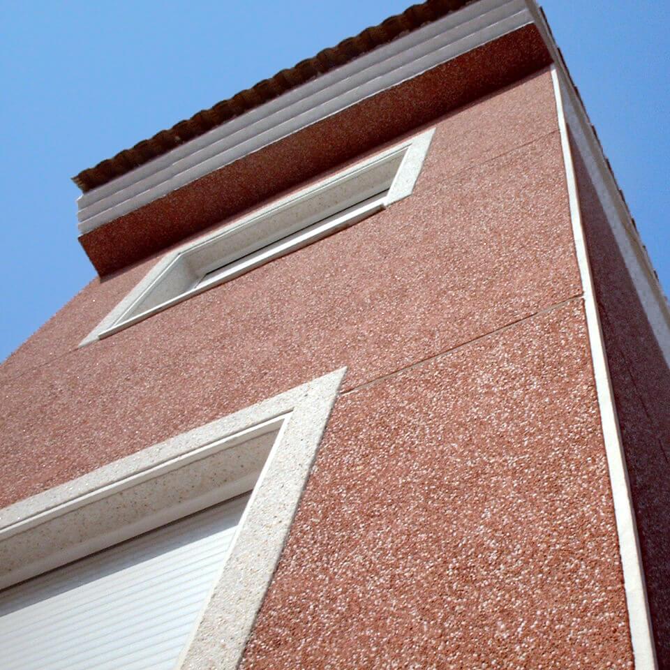 Granulat projeté mortier monocouche pour façades - Vetonek
