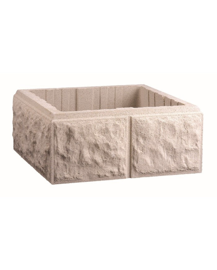 Pilar Loarre de hormigón, textura labrada de piedra para cerramientos - Vetonek