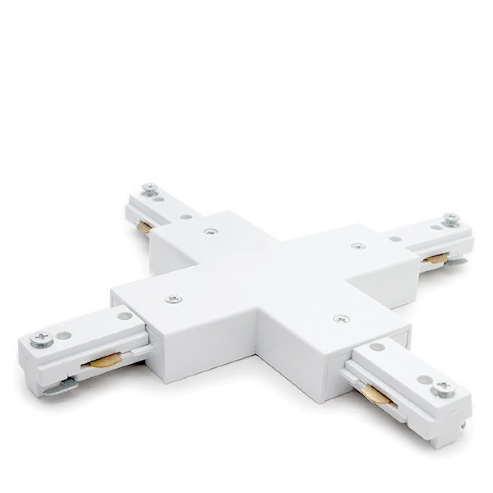 Conector X Carril Bifásico Blanco — Vetonek