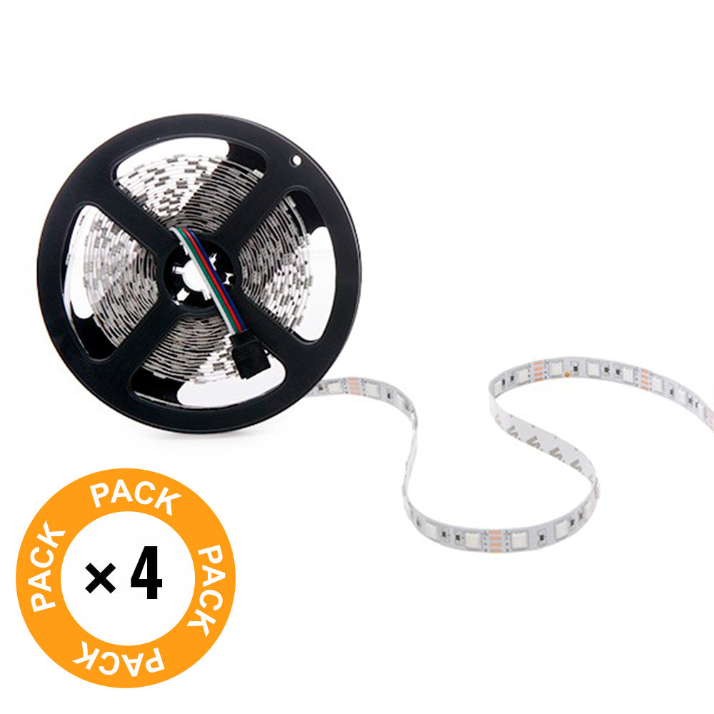 Pack 4 Tiras LED 72W 4200Lm 300 X SMD5050 12VDC IP33 x5M — Vetonek (2)