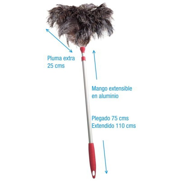 Plumero atrapapolvo de palmera con mango extensible Vetonek
