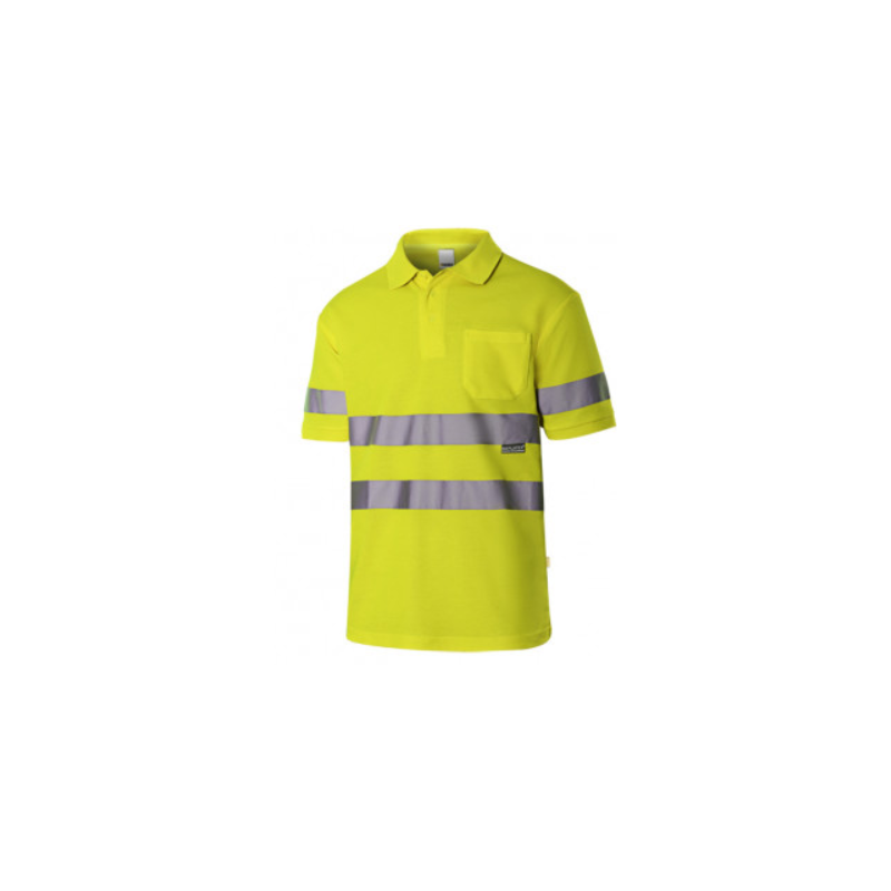 Polo de algodón de alta visibilidad manga corta Velilla 305512 - Vetonek