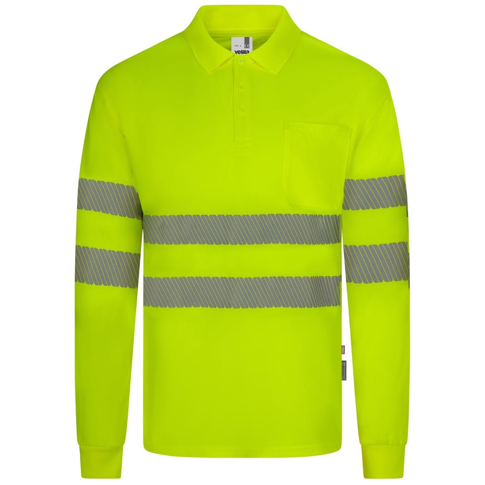 Polo de alta visibilidad manga larga reciclado GRS Velilla 305534 - Vetonek