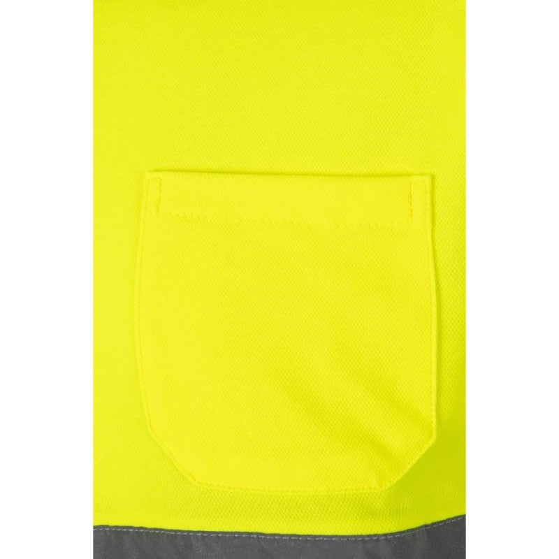 Polo bicolor de algodón de alta visibilidad manga corta Velilla 305513, detalle - Vetonek