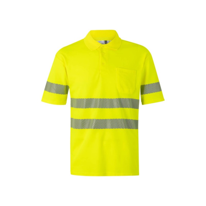 Polo de alta visibilidad manga corta con cinta segmentada Velilla 305522 - Vetonek
