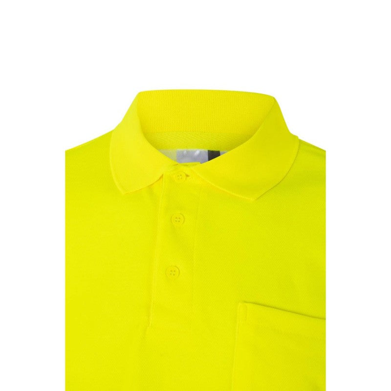 Polo de alta visibilidad manga corta cinta segmentada Velilla 305522, detalle - Vetonek