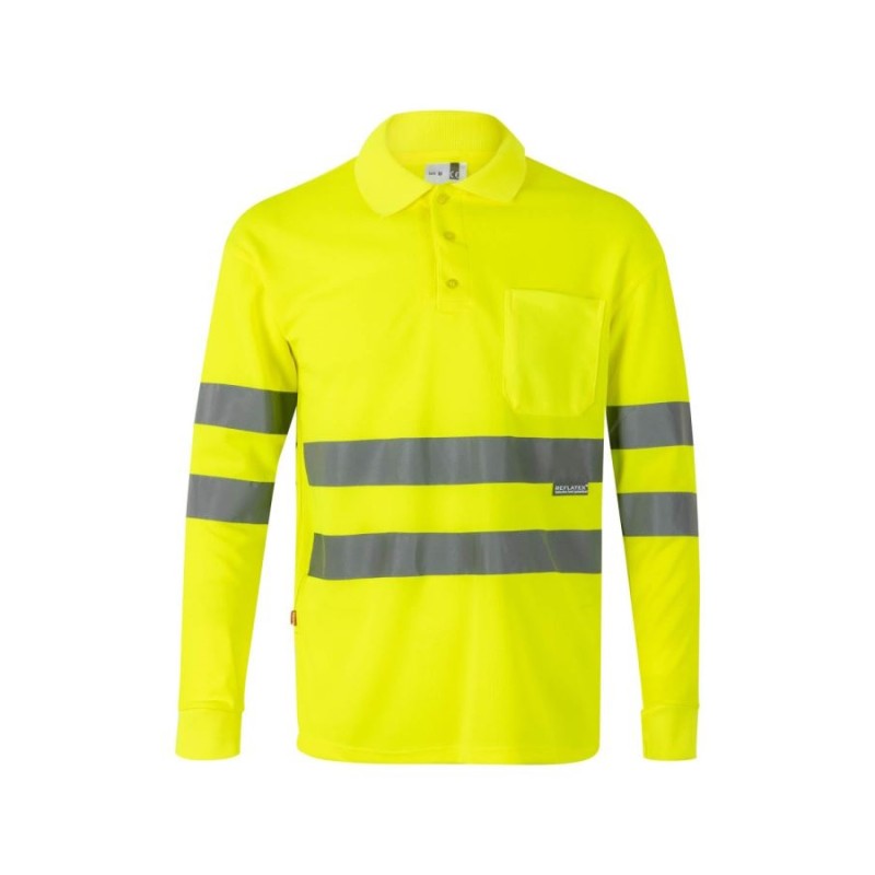 Polo de alta visibilidad de manga larga clase 2 Velilla 174 - Vetonek