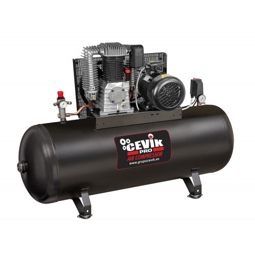 Compresor trifásico de correas de 7,5 HP y doble etapa Cevik Pro - Vetonek