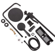Conjunto Ducha Latón/Zinc - Acero Inoxidable- ABS, Negro, Agua Caliente-Fría, Monomando — Vetonek (7)