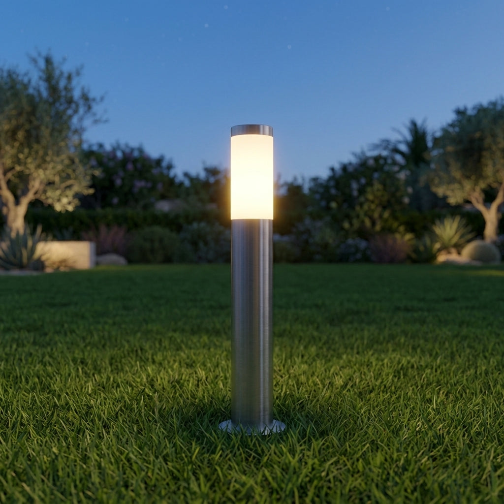 Lámpara de Suelo Exterior RABALUX "Inox torch" 1xE27 IP44 — Vetonek