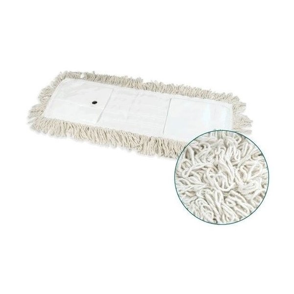 Rechange de mop plate industriel en coton 15x75 cm Vetonek