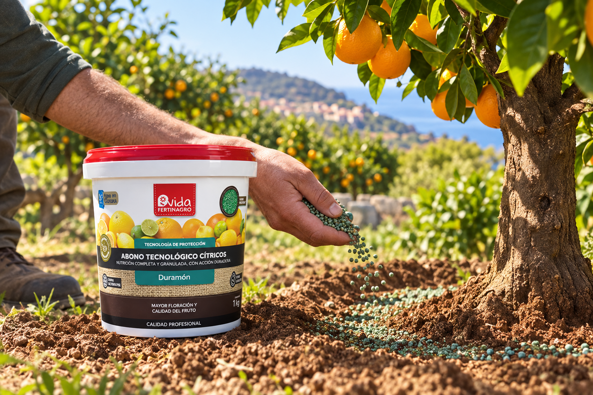 Abono tecnológico cítricos 1 kg · acción fructificante