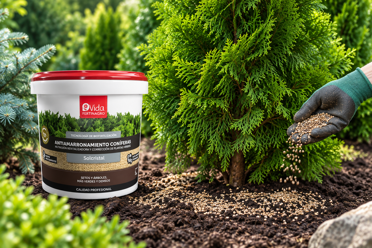 Antiamarronamiento coníferas 1 kg · corrector de magnesio
