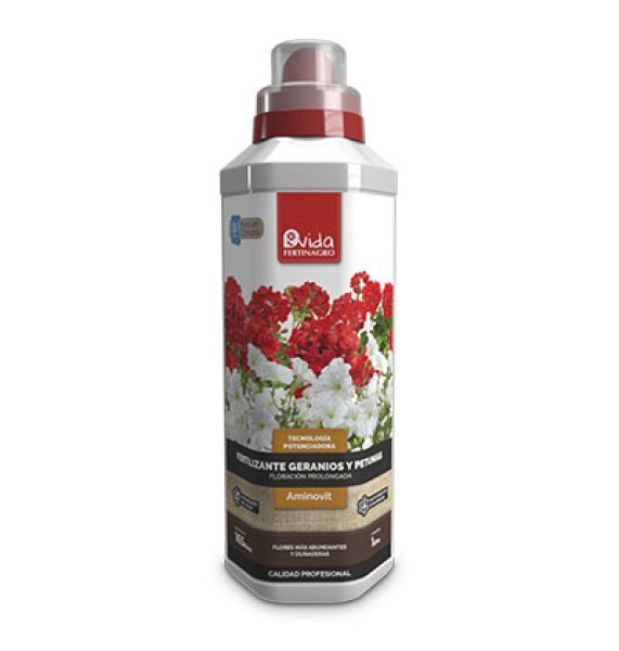 Fertilizante geranios y petunias Fertinagro Vida botella 1 L