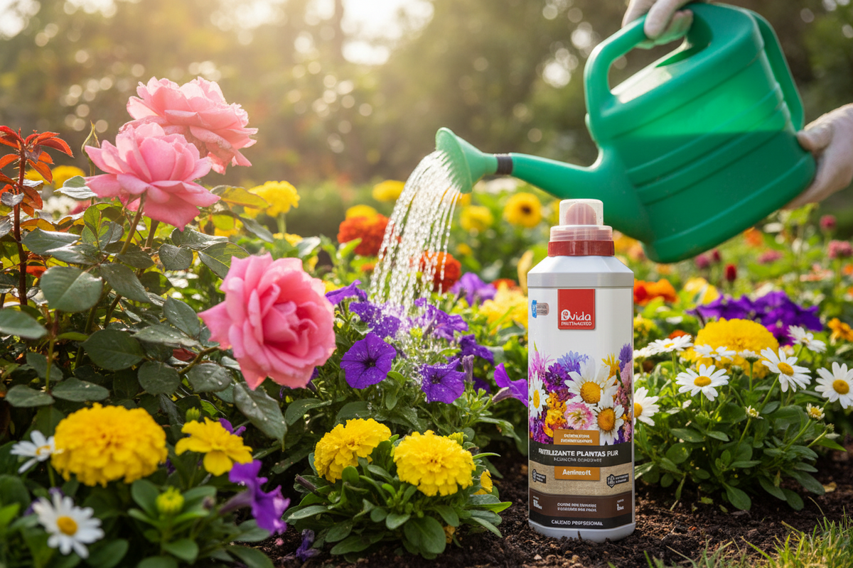Fertilizante plantas con flor 1 L · floración abundante
