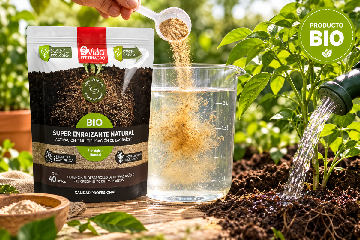 Super enraizante natural BIO 40 g · trasplantes y esquejes