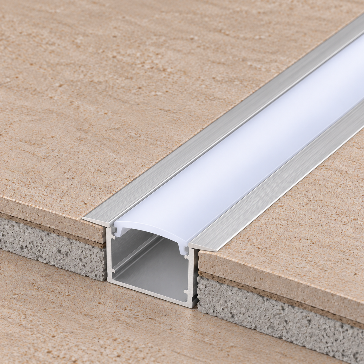 Perfíl Aluminio para Tira LED - Difusor Opal x 2M — Vetonek (4)