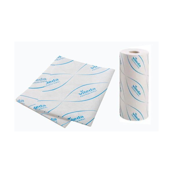 Rouleau de lavettes Vileda en microfibre - 180 unités de 25x32 cm Vetonek