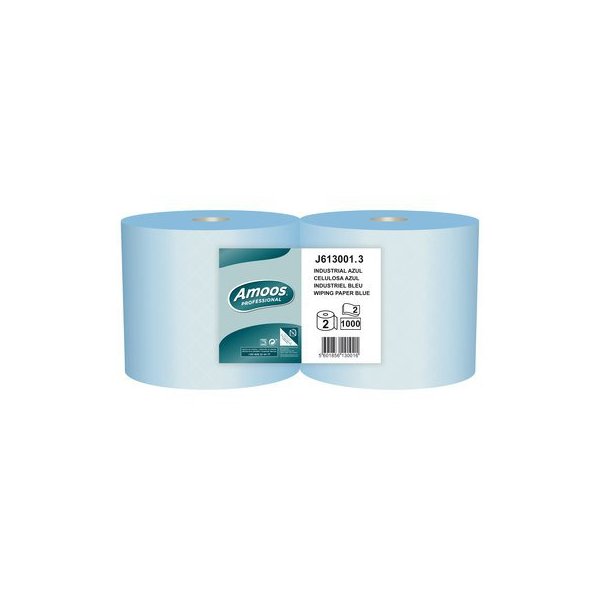 Pack de 2 Rollos de Celulosa Industrial Azul - 300 Metros Vetonek